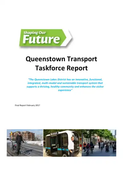 Queenstown Transport Taskforce Report