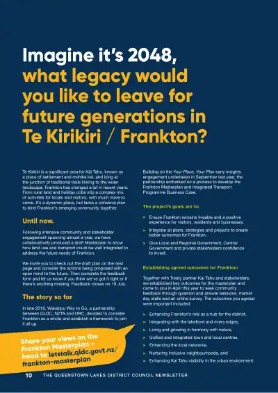 Te Kirikiri / Frankton Draft Masterplan (2048) - consultation summary (Scuttlebutt, Issue 132)