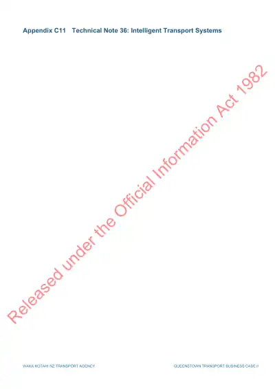 Appendix C11 Technical Note 36: Intelligent Transport Systems (Application of ITS in Queenstown), with Appendix C12 Technical Note 30: High Capacity Public Transport and Appendix C13 Consenting Strategy
