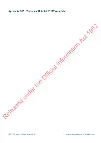 Appendix B19 Technical Note 25: VURT Analysis (with Appendix B20 Proposed Speed Limits, B21 Way to Go Engagement Booklet and B22 Engagement Report)