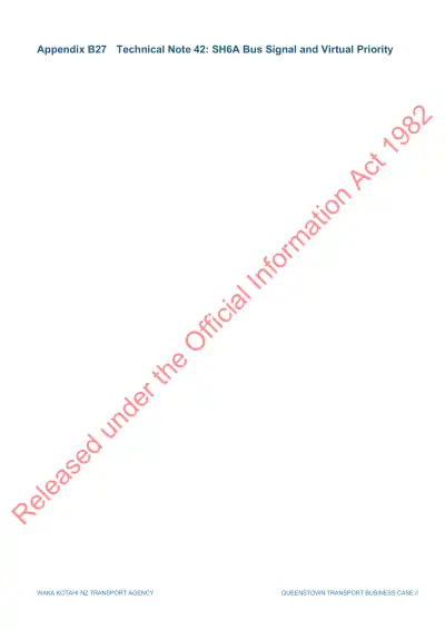 Appendix B27 Technical Note 42: SH6A Bus Signal and Virtual Priority (with Appendix B28 Queenstown Arterial Stages 1 and 2 – Intersection Optioneering)