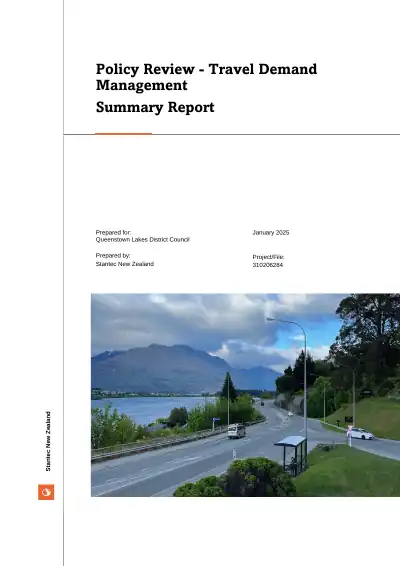 Policy Review - Travel Demand Management Summary Report
