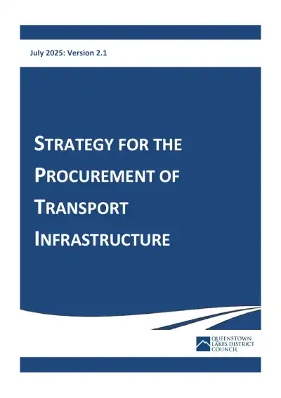 Strategy for the Procurement of Transport Infrastructure (Transport Procurement Strategy 2025-28)