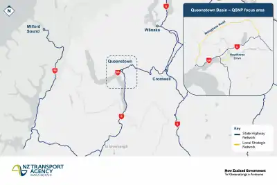 Queenstown Strategic Network Plan – Geographical scope map