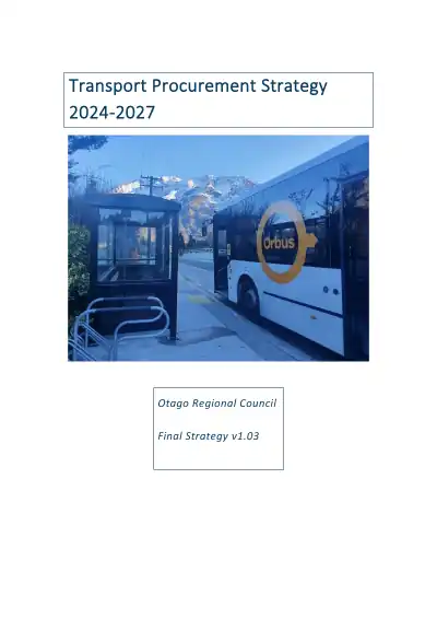 ORC Transport Procurement Strategy 2024-2027