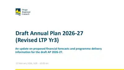 ORC Draft Annual Plan 2026-27 (Revised LTP Yr3) – Council briefing slides Feb 2026