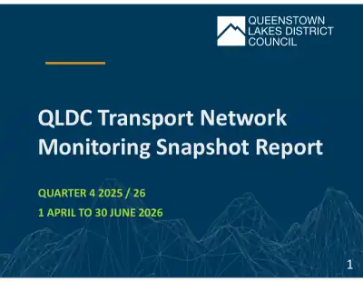 QLDC Transport Network Monitoring Snapshot Report – Quarter 4 2025/26 (1 April to 30 June 2026), full report
