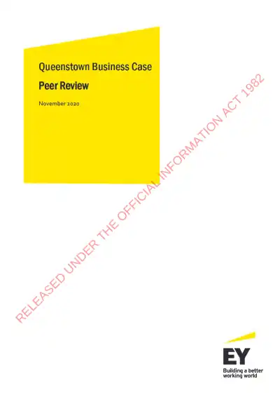 Frankton to Queenstown / Queenstown Town Centre Business Case – EY peer review (17 November 2020)